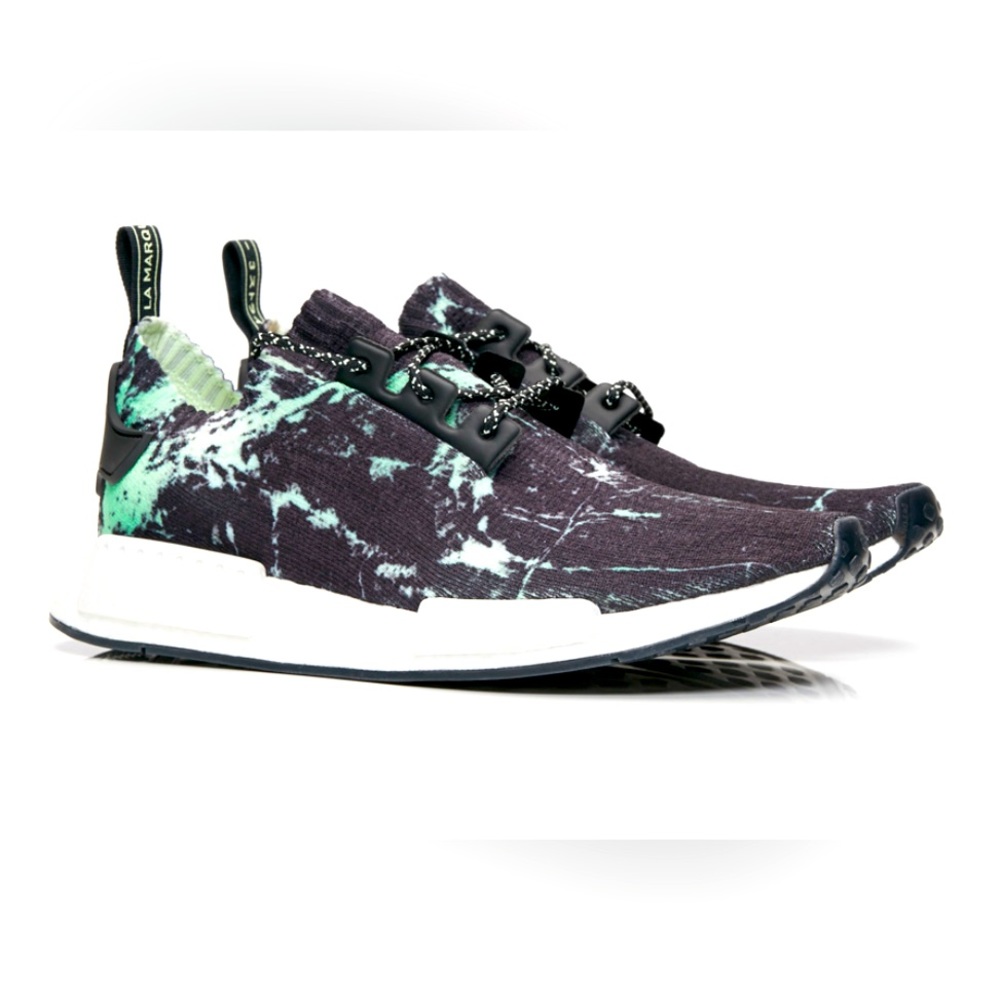 Fair Men’s Size 8 (Euro Sz 41.5) Adidas NMD R1 Sneakers Marble Aero Green/White